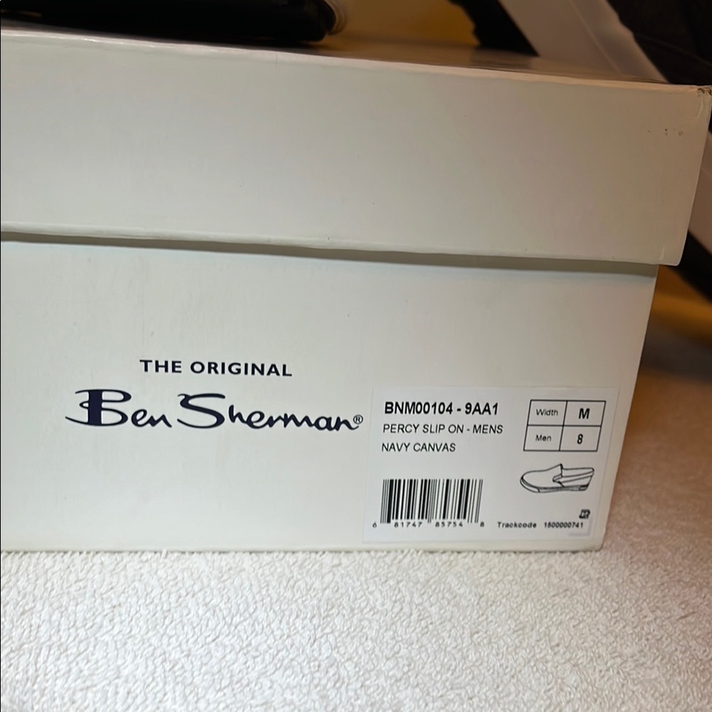 NIB Ben Sherman Men's Navy Percy Slip-On Loafers - Picture 2 of 9